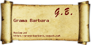 Grama Barbara névjegykártya
